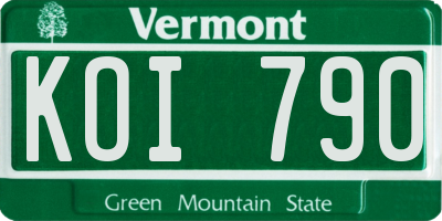 VT license plate KOI790