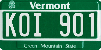 VT license plate KOI901