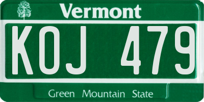 VT license plate KOJ479