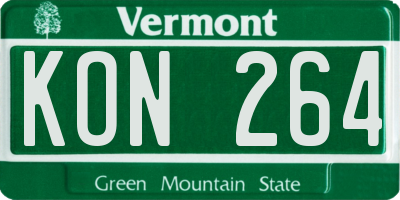 VT license plate KON264