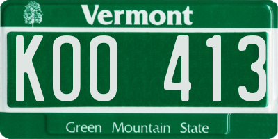 VT license plate KOO413