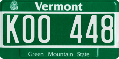 VT license plate KOO448