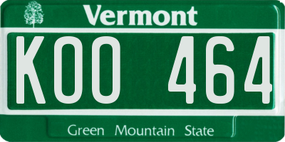 VT license plate KOO464