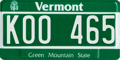 VT license plate KOO465