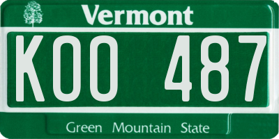 VT license plate KOO487