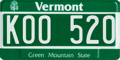 VT license plate KOO520