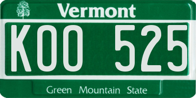 VT license plate KOO525