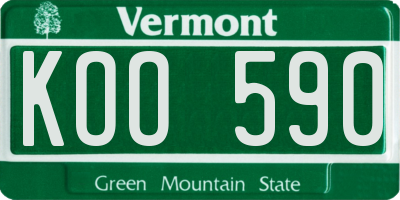 VT license plate KOO590