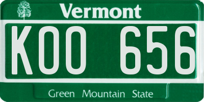 VT license plate KOO656