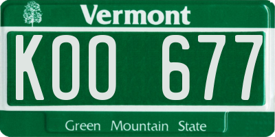 VT license plate KOO677