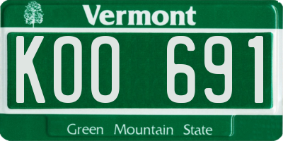 VT license plate KOO691