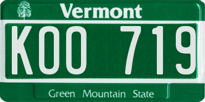 VT license plate KOO719