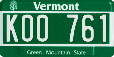 VT license plate KOO761