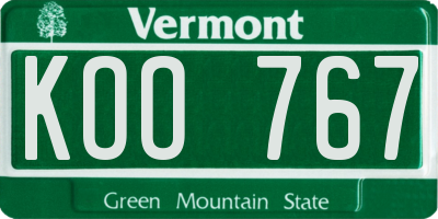 VT license plate KOO767