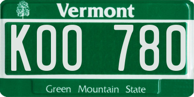 VT license plate KOO780