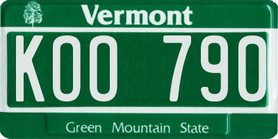 VT license plate KOO790