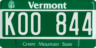 VT license plate KOO844
