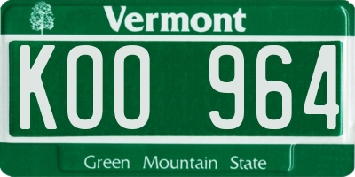 VT license plate KOO964