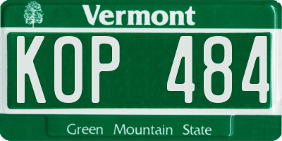 VT license plate KOP484