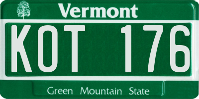 VT license plate KOT176
