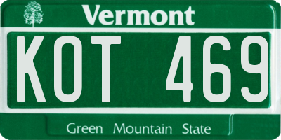 VT license plate KOT469