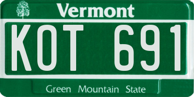 VT license plate KOT691