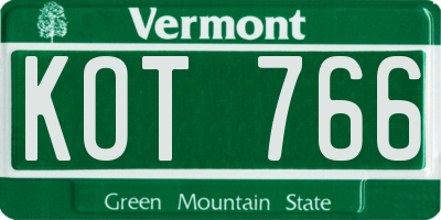 VT license plate KOT766