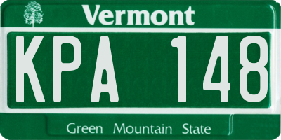 VT license plate KPA148