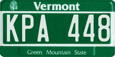 VT license plate KPA448