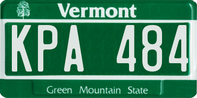 VT license plate KPA484