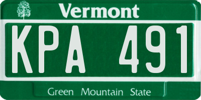 VT license plate KPA491