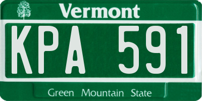 VT license plate KPA591