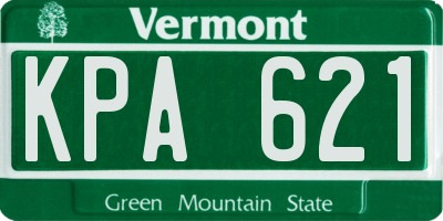 VT license plate KPA621