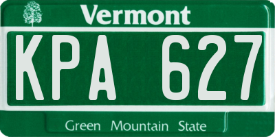 VT license plate KPA627