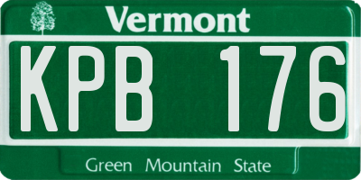 VT license plate KPB176