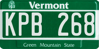 VT license plate KPB268