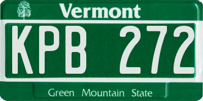 VT license plate KPB272