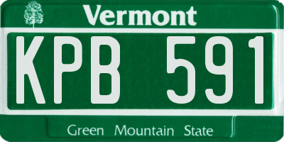VT license plate KPB591