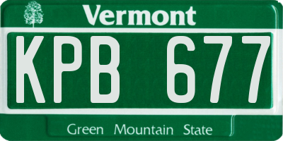 VT license plate KPB677