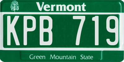 VT license plate KPB719