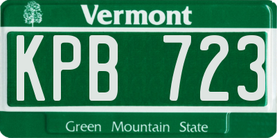 VT license plate KPB723