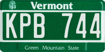 VT license plate KPB744