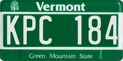 VT license plate KPC184