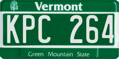 VT license plate KPC264