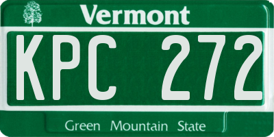 VT license plate KPC272