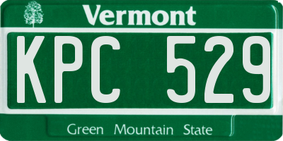 VT license plate KPC529