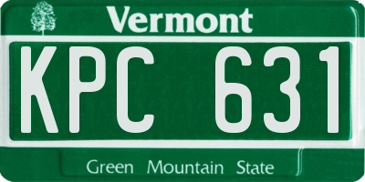 VT license plate KPC631