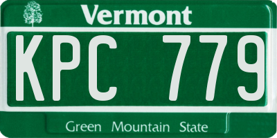 VT license plate KPC779