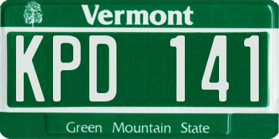 VT license plate KPD141