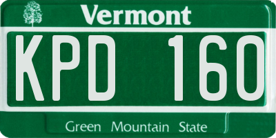VT license plate KPD160